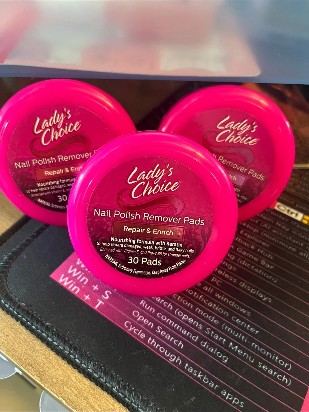 Pink Nail Polish Remover Pads - 30 Count